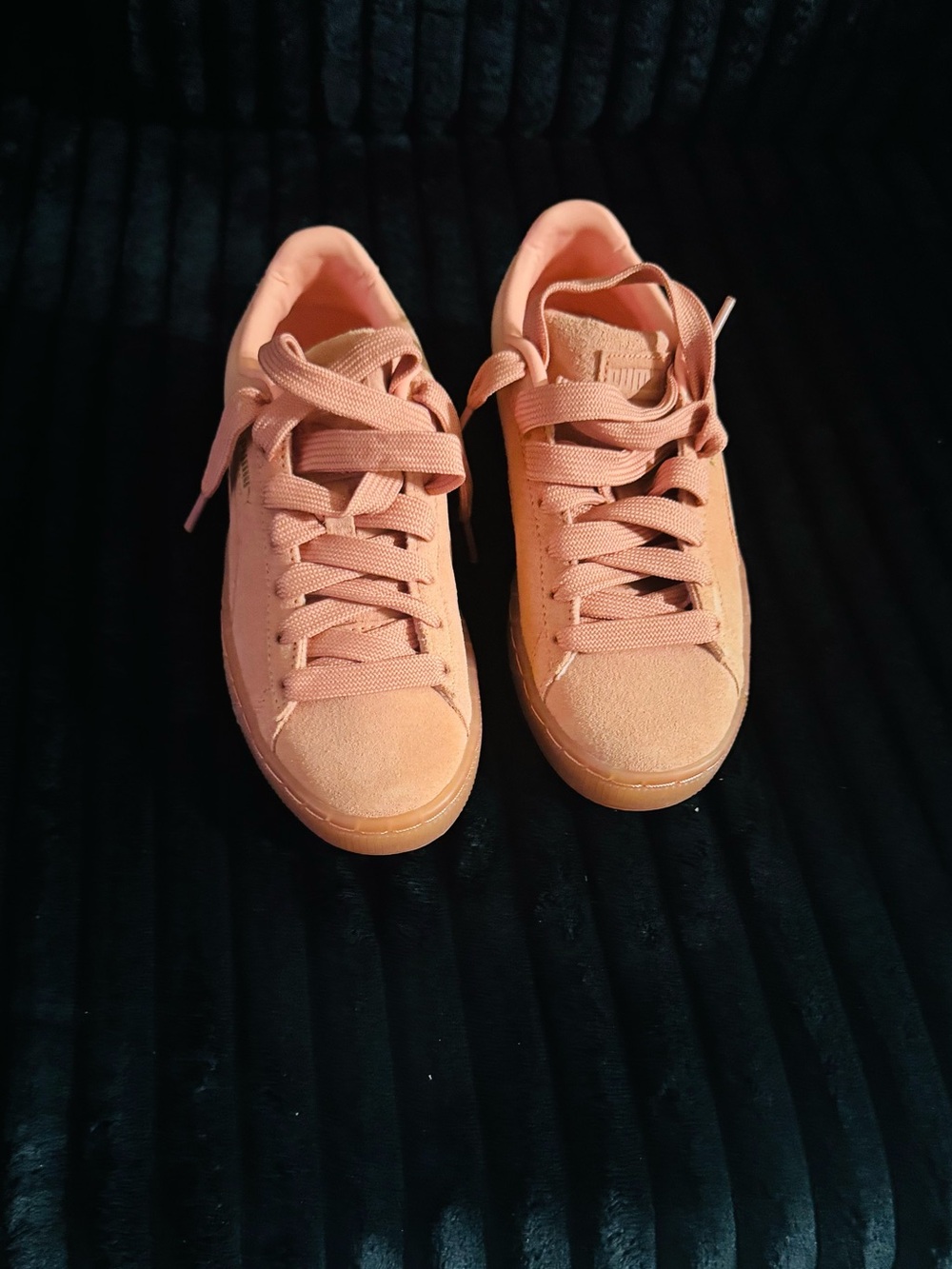 Puma Women's Peach Suede Low-Top Sneakers